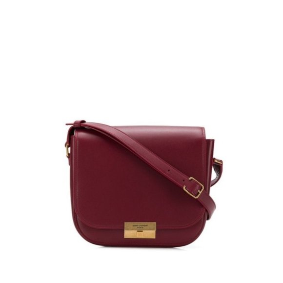 SAINT LAURENT Betty Satchel In 6146 Red Lambskin Leather Bag - Picture 1 of 12